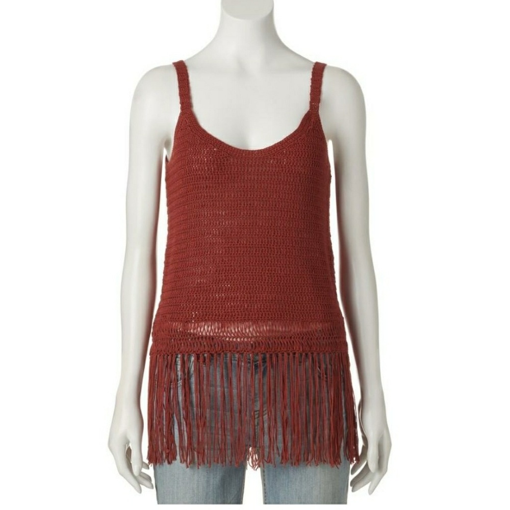 Cloud chaser Fringe sweater tank
